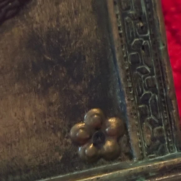 Mantel Clock - Inspired Vintage BrownBlack Finish With Green Patina - Picture 7 of 12